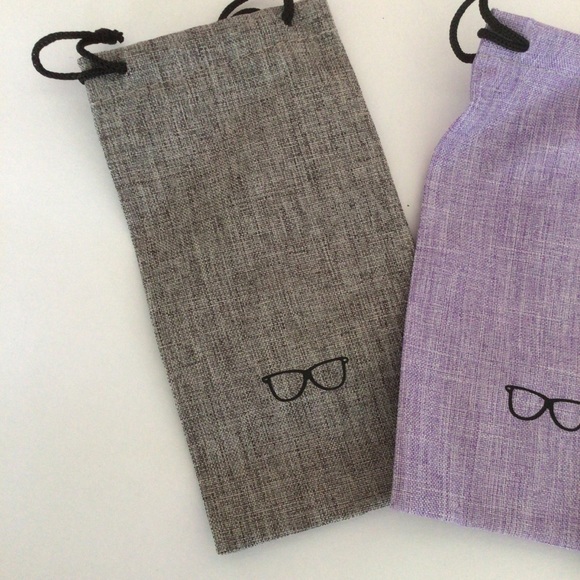 BUNDLE OF EYEGLASS LINEN FABRIC POUCHES. NWOT - Picture 3 of 5
